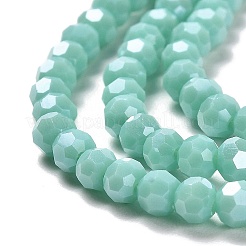 Electroplate Opaque Glass Beads Strands&nbsp;LS-EGLA-A035-P4mm-A14