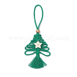 3Pcs Cotton Christmas Trees Pendant Decoration&nbsp;HJEW-JM03830