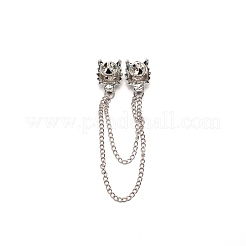 Men's Dragon Scarf Collar Brooch Lapel Pin&nbsp;JEWB-WH0022-20B