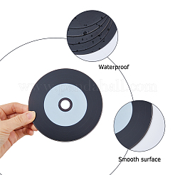 PCプラスチック音楽ディスク  ブラック  120x1mm  穴：1.5mm&nbsp;AJEW-WH0696-436