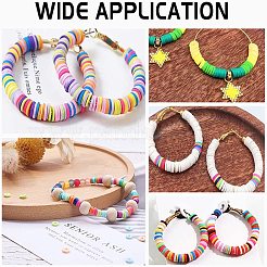 240G 24 Colors Handmade Polymer Clay Beads&nbsp;CLAY-JP0001-08-6mm