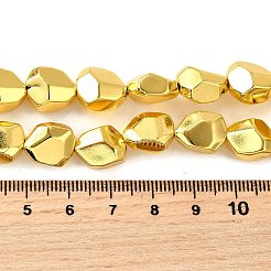 電気メッキガラスビーズセット  ナゲット  フルメッキ  多面カット  ミックスカラー  12x10x7mm  穴：1mm  約37個/連  17.44''（44.3センチメートル）&nbsp;EGLA-V001-06