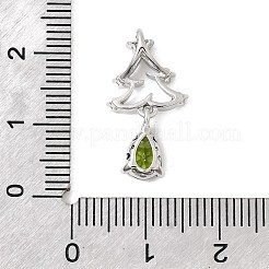 Brass Micro Pave Cubic Zirconia Pendants&nbsp;KK-L258-01P-C02