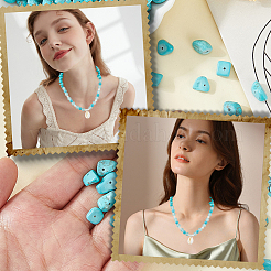 2 Strands Synthetic Turquoise Chip Beads Strands&nbsp;G-PA0001-55