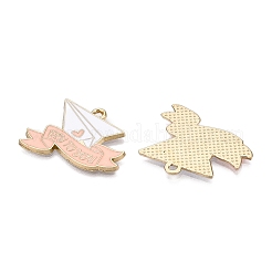 合金エナメルチャーム  あなたに飛ぶという言葉で飛行機  ライトゴールド  カラフル  20x29x1.5mm  穴：2mm&nbsp;FIND-B007-02LG