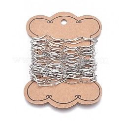 Tarnish Resistant Handmade 304 Stainless Steel Scalloped Bar Link Chains&nbsp;CHS-L024-006P