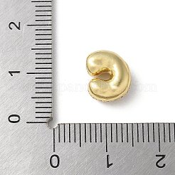 Brass Micro Pave Cubic Zirconia Beads&nbsp;KK-P290-61G-C