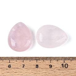 天然石ローズクォーツペンダント  ティアドロップチャーム  23~23.5x17.5~18x8.5~9.5mm  穴：0.9~1mm&nbsp;G-T143-18A-03
