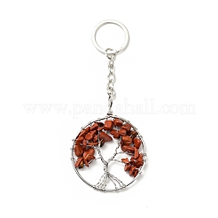 Tree of Life Natural & Synthetic Gemstone Keychain&nbsp;KEYC-G054-01P