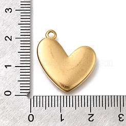 304ステンレスペンダント  ハートチャーム  イオンプレーティング（ip）  18KGP本金メッキ  20.5x20.5x3mm  穴：1.8mm&nbsp;STAS-C119-14G