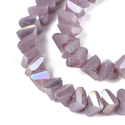 Electroplate Opaque Glass Beads Strands&nbsp;EGLA-Q139-01A-C05