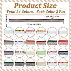 48Pcs 24 Colors Cloth Book Headbands&nbsp;DIY-CP0013-87