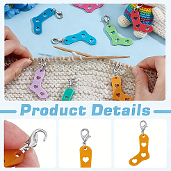 12Pcs Acrylic Locking Stitch Marker&nbsp;HJEW-JOY00032