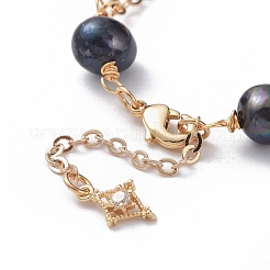 Natural Cultured Freshwater Pearl Beads Link Bracelets&nbsp;BJEW-JB04818-02