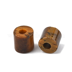 天然石タイガーアイビーズ  コラム  9~9.5x8.5~9.5mm  穴：3.5mm&nbsp;G-I395-B08