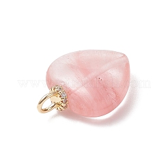 3Pcs 3 Styles Opalite & Cherry Quartz Glass & Natural Rose Quartz Pendants&nbsp;PALLOY-JF04933