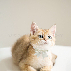 2色のガラスパールビーズネックレス2個  ポリエステル蝶結び付き  ミックスカラー  10.24~10.43インチ（26~26.5cm）  1pc /カラー&nbsp;NJEW-DR00005