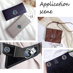 12Pcs 4 Colors 1-Hole Alloy & Cat eye Turquoise Decorative Rivets&nbsp;FIND-GF0004-52