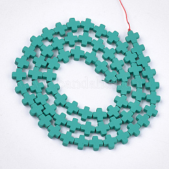 Spray Painted Non-magnetic Synthetic Hematite Beads Strands&nbsp;G-T116-18A-04