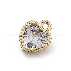 Brass Micro Pave Cubic Zirconia Pendants&nbsp;KK-M306-05G-05