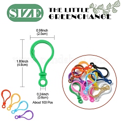 Opaque Solid Color Bulb Shaped Plastic Push Gate Snap Keychain Clasp Findings&nbsp;KY-YW0001-55