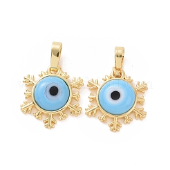 Handmade Evil Eye Lampwork Pendants&nbsp;ZIRC-F136-04G-08
