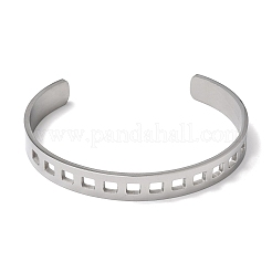 304 Stainless Steel Cutout Cuff Bangles for Women&nbsp;BJEW-H644-11P