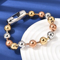304 Stainless Steel Round Beaded Bracelets for Women Men&nbsp;BJEW-K240-10A