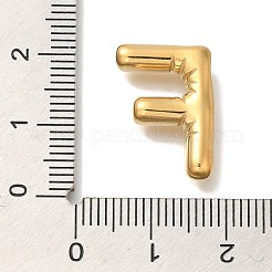 PVD真空メッキ304ステンレスペンダント  18KGP本金メッキ  レターチャーム  文字F  18.5x13x4.5mm  穴：2mm&nbsp;STAS-S148-29G-F
