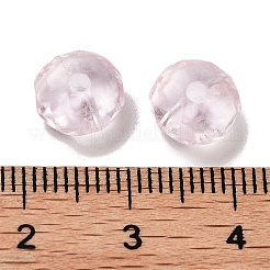 透明なアクリルビーズ  多面カット  ロンデル  ラベンダーブラッシュ  8.5x5mm  穴：1.8mm&nbsp;OACR-H116-05D