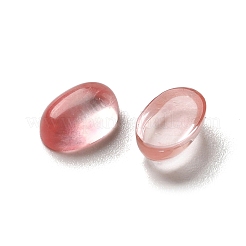 Synthetic Cherry Quartz Glass Cabochons&nbsp;G-F605E-14A