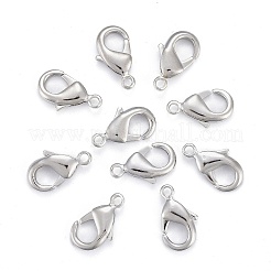 プラチナ真鍮カニカン  オウムトリガークラスプ  ニッケルフリー  15x8x3mm  穴：2mm&nbsp;X-KK-903-N-NF