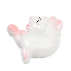 キュートな樹脂カボション  猫  ミスティローズ  24.5x27x7.5mm&nbsp;CRES-D302-01C