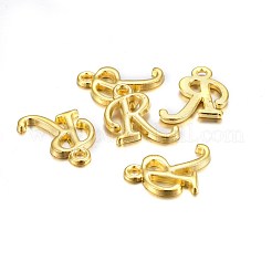 金メッキ合金文字ペンダント  ラックめっき  カドミウムフリー＆鉛フリー  文字.r  14x10x2mm  穴：1.5mm&nbsp;X-PALLOY-J718-01G-R