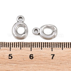 304ステンレスペンダント  楕円形のチャーム  ステンレス鋼色  12.5x8x2mm  穴：1.2mm&nbsp;STAS-L317-25P