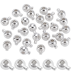 30Pcs Brass Crimp Beads&nbsp;KK-BBC0024-22S
