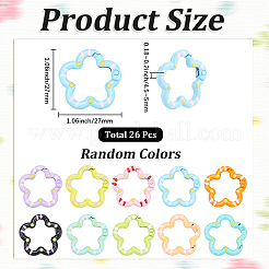 26Pcs Spray Painted Alloy Spring Gate Rings&nbsp;FIND-SC0022-55