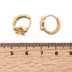 Valentine's Day 304 Stainless Steel Rhinestone Hoop Earrings&nbsp;EJEW-P344-04G