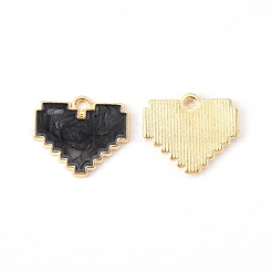 Light Gold Plated Alloy Enamel Pendants&nbsp;ENAM-R136-48D