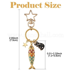 Alloy & 304 Stainless Steel Enamel Keychains&nbsp;KEYC-YW00269