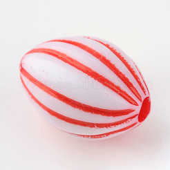Craft Style Acrylic Corrugated Beads&nbsp;X-SACR-S838-M