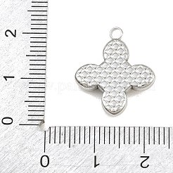 304ステンレススチール、クリスタルラインストーンペンダント付き  葉のチャーム  ステンレス鋼色  19.5x16.5x4mm  穴：2mm&nbsp;SA-CBABA5E-19P