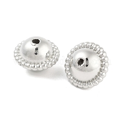 CCBプラスチックビーズ  ラウンド  プラチナ  15.5x11.5mm  穴：2mm  約490個/500g&nbsp;CCB-S164-31P