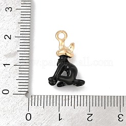 合金エナメルチャーム  猫の形  ブラック  19.5x12x7.5mm  穴：1.8mm&nbsp;PALLOY-R160-01G-01