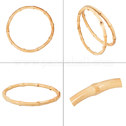 環境に優しい竹バッグハンドル手作りハンドバッグ diy バッグアクセサリー  バリーウッド  17x0.9~1.3cm  内径：15のCM&nbsp;FIND-PH0015-32