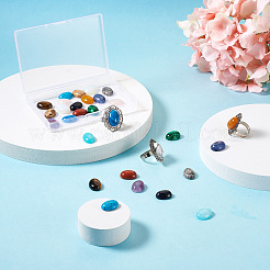 30pcs 15 Style Natural & Synthetic Gemstone Cabochons&nbsp;G-KS0001-08