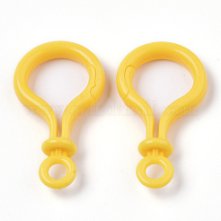 Opaque Solid Color Bulb Shaped Plastic Push Gate Snap Keychain Clasp Findings&nbsp;LS-KY-T021-01K