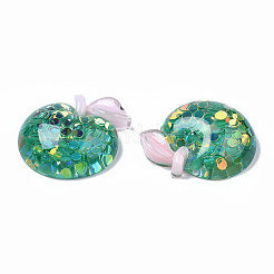 Autumn Theme Transparent Epoxy Resin Cabochons&nbsp;LS-CRES-N034-01