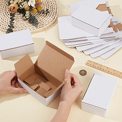 厚紙製メール便箱30個  長方形  ホワイト  12.6x8.2x4.65cm&nbsp;CON-BC0008-19