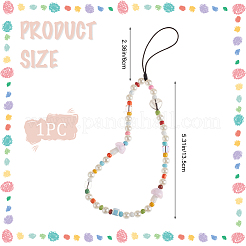 樹脂ストラップリストストラップフォンスターチャームストラップ  財布キーホルダーカメラスマートフォン用  カラフル  19cm&nbsp;DIY-WH20003-12